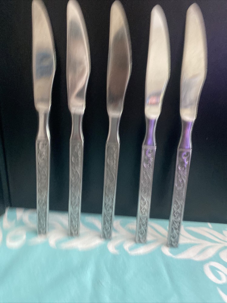 5 MONTEREY ~ Riviera Stainless Japan ~ Dinner Knives Flatware