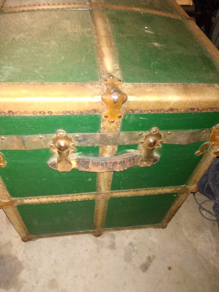 Antique Steamer Trunk 1800-1930 Dome Shape