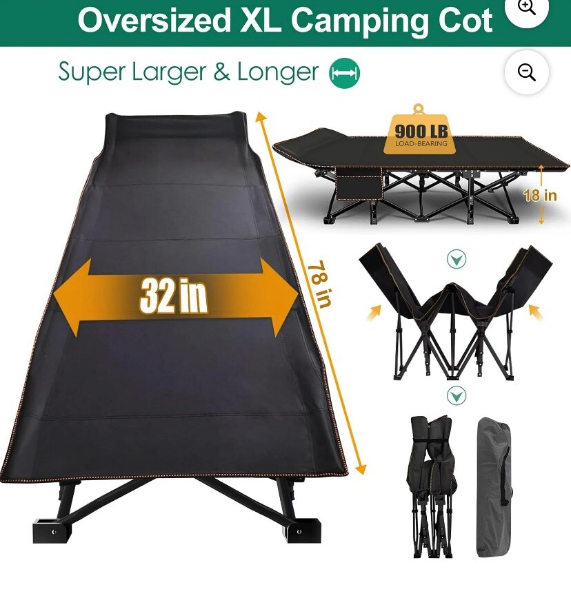 Portal Camping Bed Cot XXL