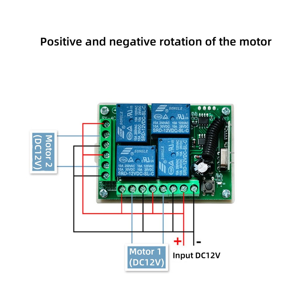 New QIACHIP 4CH Channel Relay Switch Transmitter+Receiver Remote Control