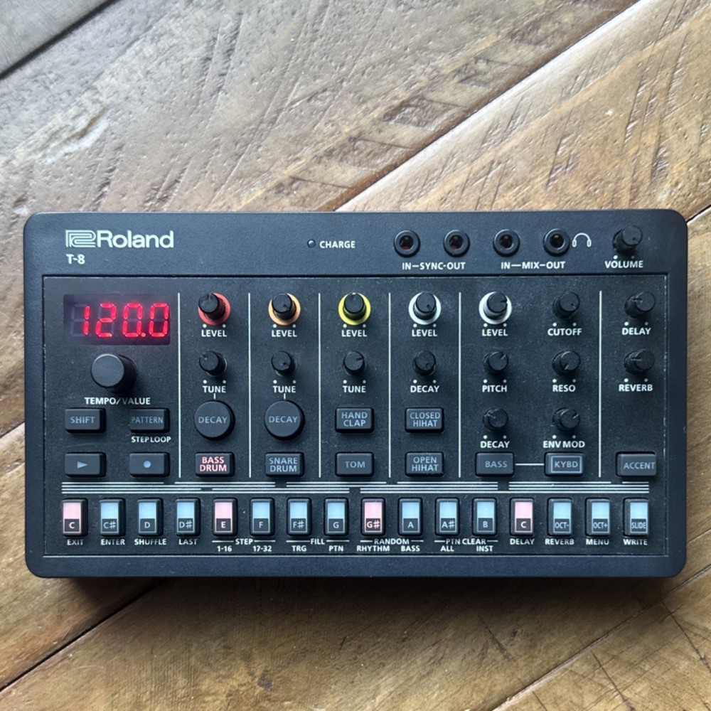 Roland T-8 Drum Machine Programmable Battery Powered Pad Triggers Effects