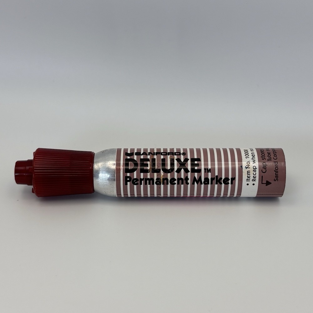 Vintage Sanford DeLuxe Permanent Marker Working RED