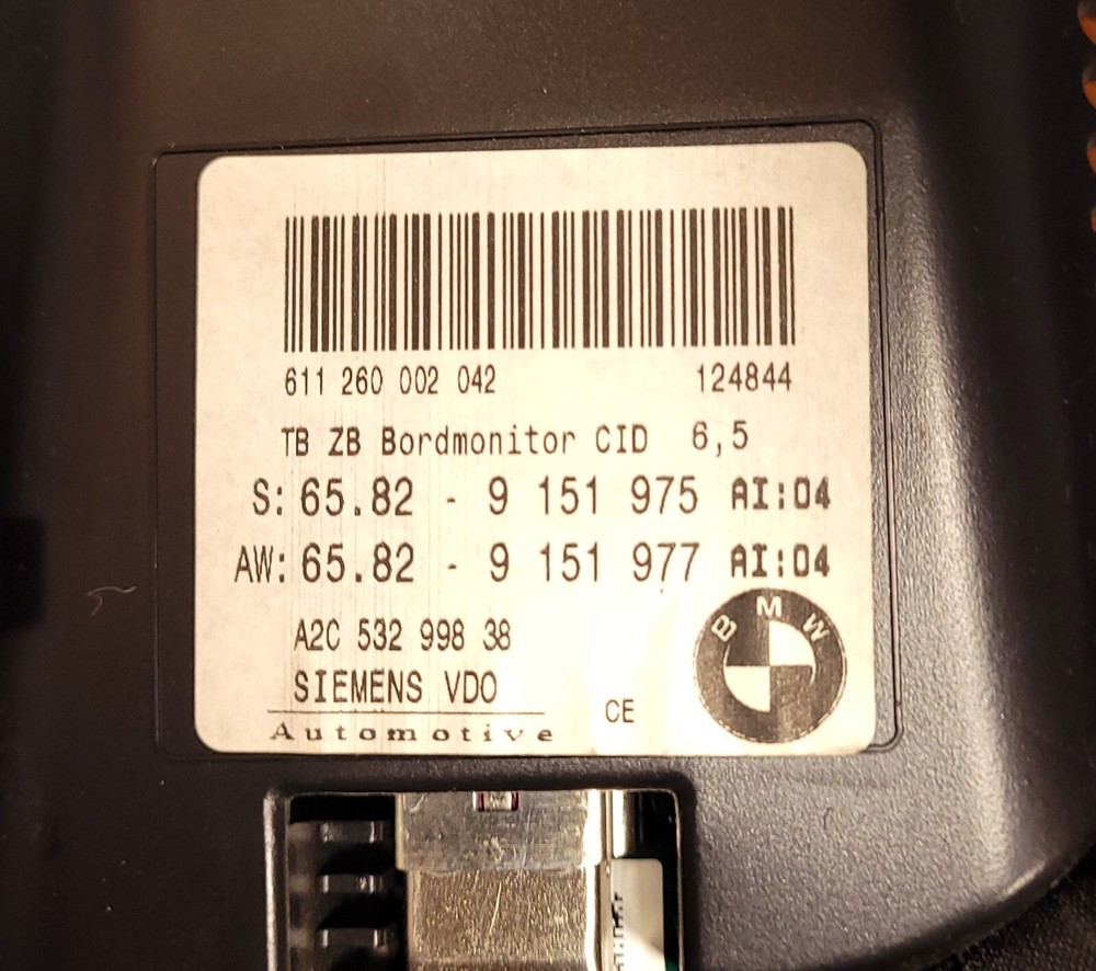 BMW Boardmonitor Display Screen 09 525i