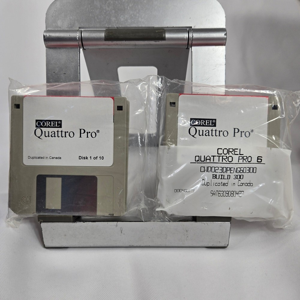 Open Box Corel Quattro Pro Spreadsheet Graphics Software Windows 3.5" Floppy +CD