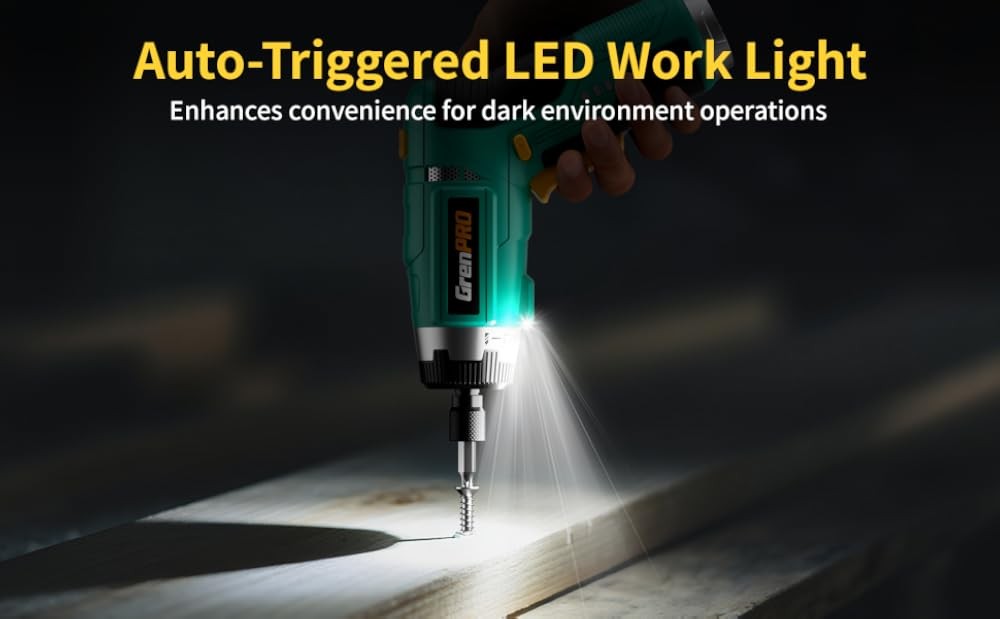 3.6V Cordl Electric Screwdriver, 2-Posit Handle, 15+1 Torque