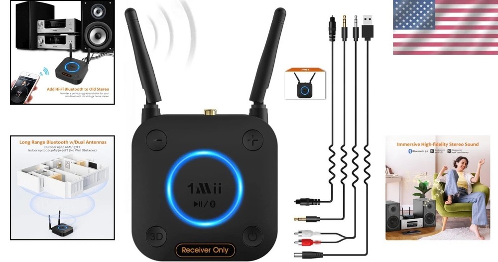Upgraded Long Range Bluetooth Receiver - HiFi Wireless Audio