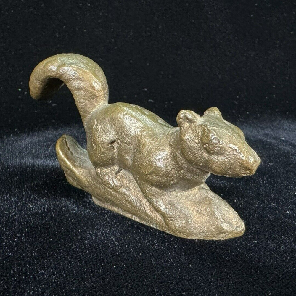 Vintage Brass SQUIRREL BOTTLE OPENER Figural JOHN WRIGHT? Solid Cast