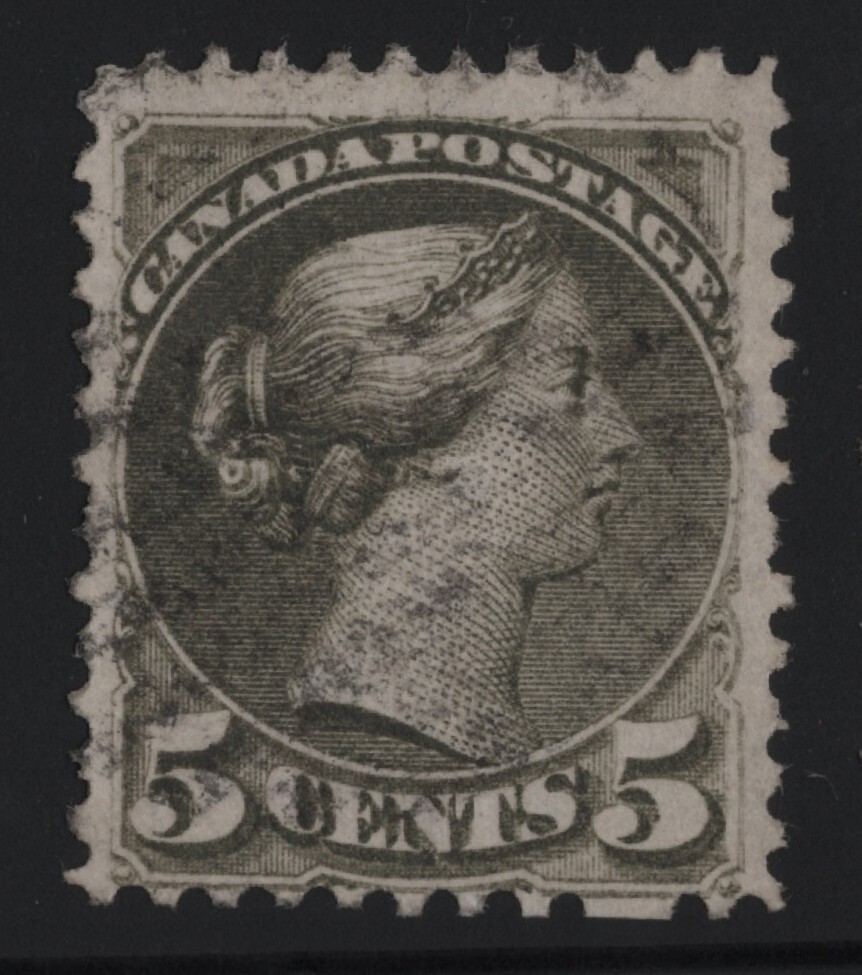 #38 Small Queen 5c Canada used well centered
