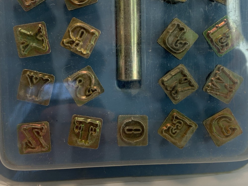 26 Leather Stamps Alphabets Plus Good Condition
