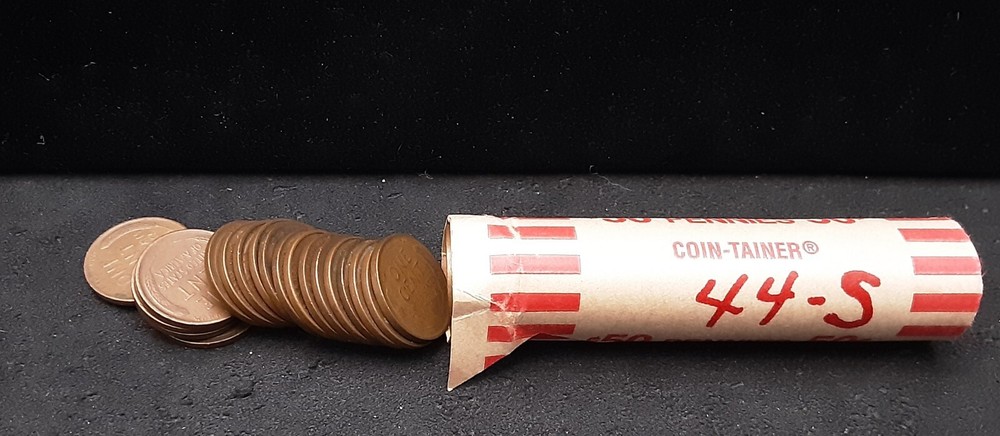 1944-S LINCOLN WHEAT CENT ROLL - CIRCULTAED - K2