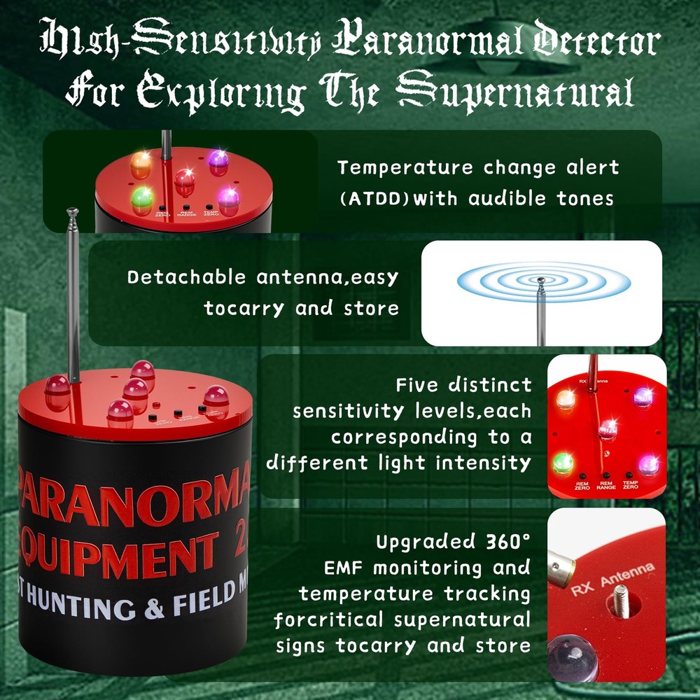 Advanced Ghost Hunting Equipment with Temperature Deviation Detection and...