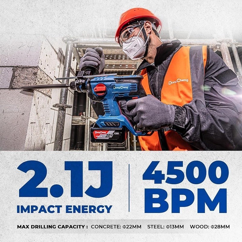 20V Max Cordless Rotary Hammer Drill 7/8" SDS-Plus Brushless 4 Application Modes