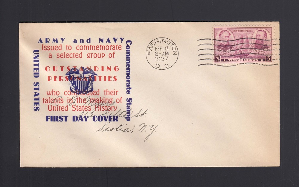FDC: #792 1937 3c Navy - UNKNOWN Cachet