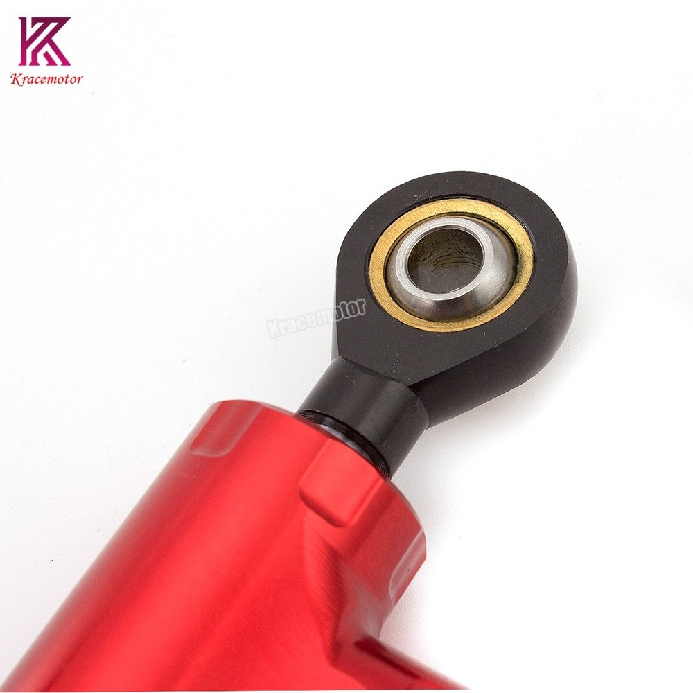 Motorcycle Universal CNC Adjustable Steering Damper Stabilizer Safety Red&Black