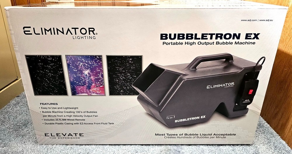*L@@K BRAND NEW ELIMINATOR BUBBLETRON EX HIGH OUTPUT BUBBLE MACHINE WIRED REMOTE