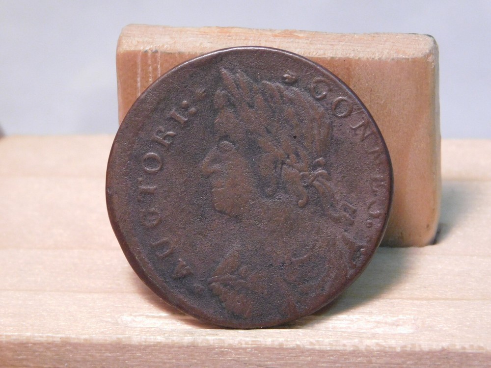 1787 Connecticut copper draped bust left