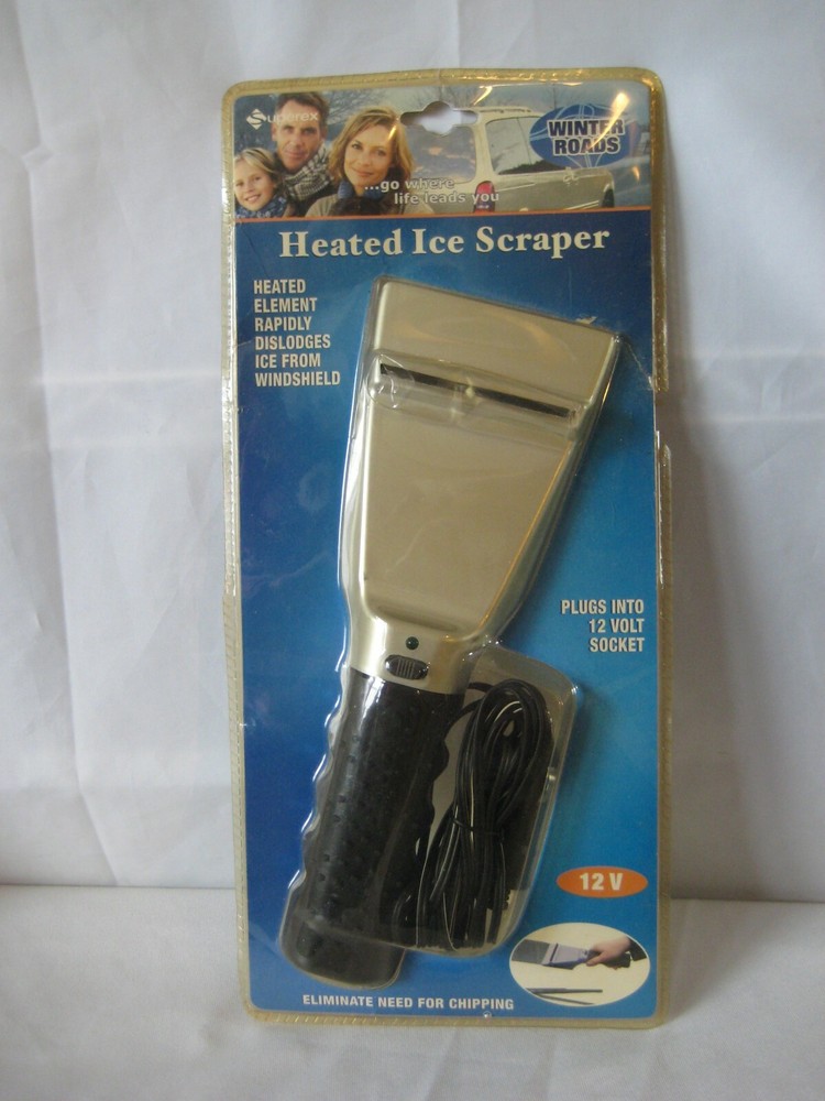 New Superex Winter Roads Heated Ice Scraper Plugs into 12 Volt Socket
