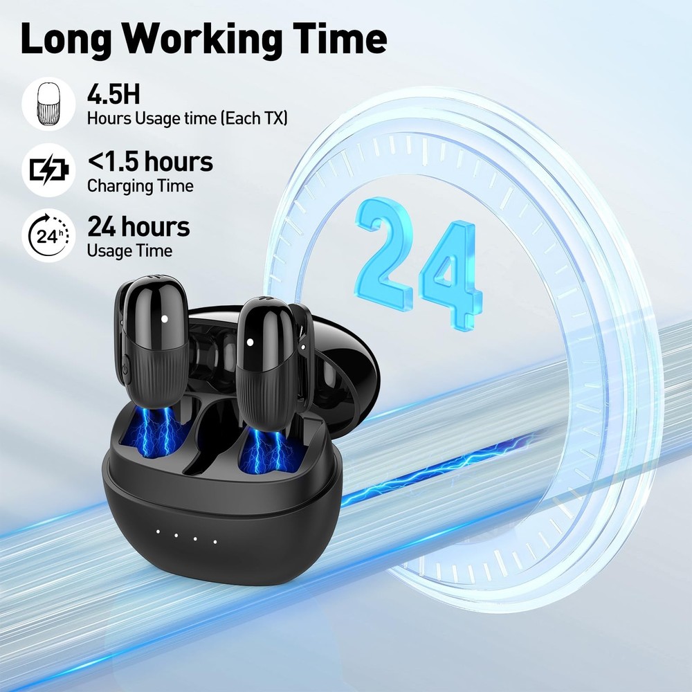 Wireless Lavalier Microphone for iPhone, Android, Mini Microphone with Noise ...