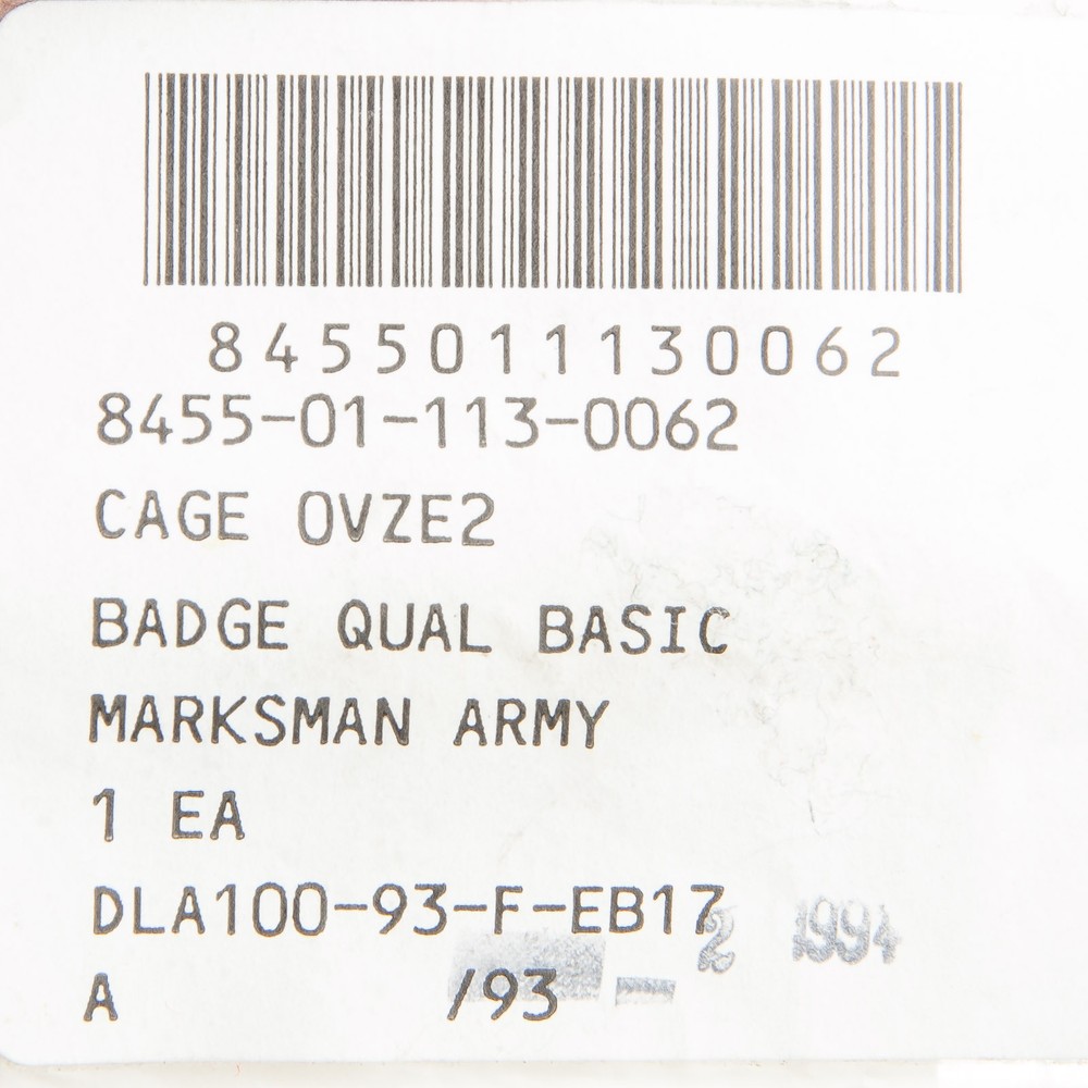 US Military Army Basic Marksman Qualification Badge 1" Double Pinback