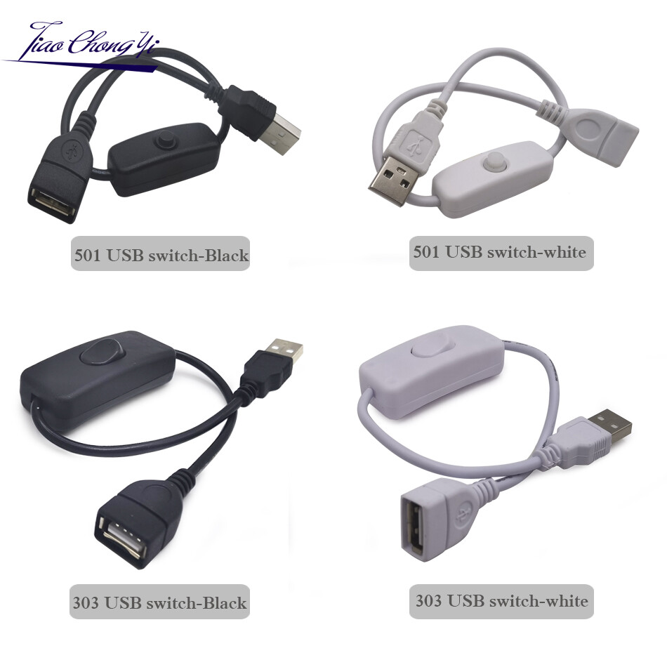 USB Cable with Switch ON/OFF Cable Extension for USB Lamp Power Supply