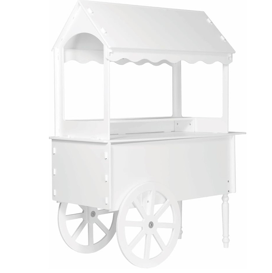 decorative cart with wheels