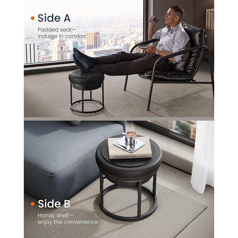 Modular Ottoman Reversible Top Footrest Seating End Table Award-Winning Design