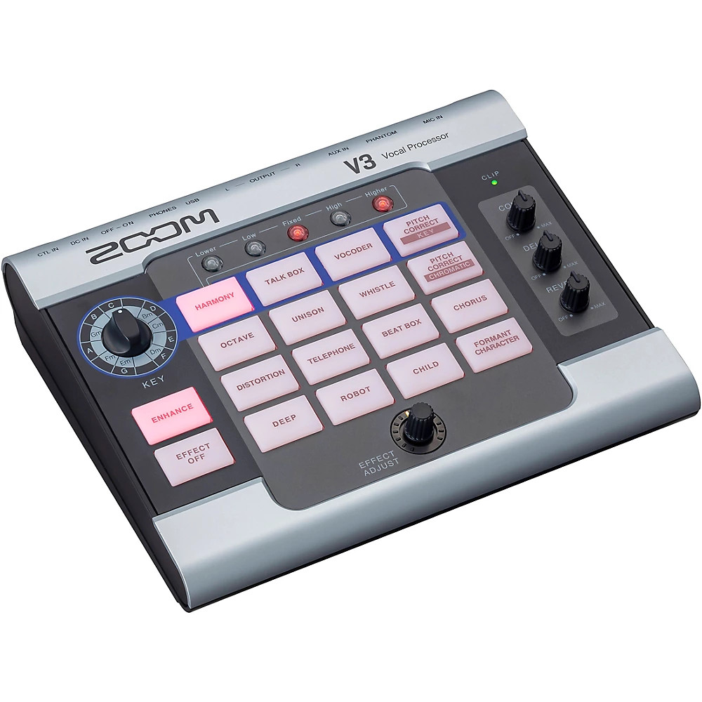 Zoom V3 Vocal Processor USB Audio Interface 16 Voice Effects 3-Part Harmonies