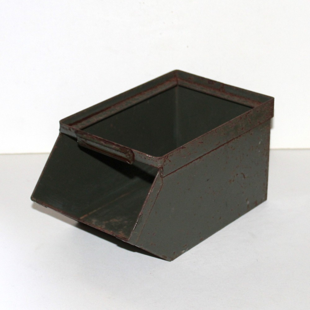 Vintage Stackbin No 0 stackable hardware organizer industrial Pawtucket green