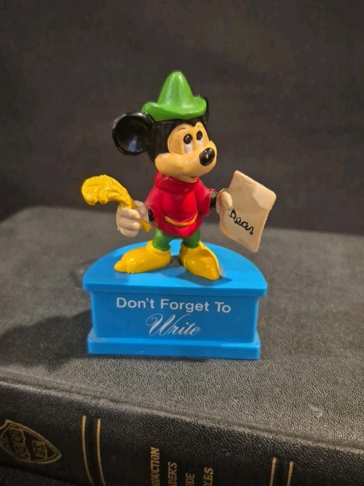 Disney Monogram "Mini Messenger" Mickey Mouse "Don't Forget To Write" Figurine