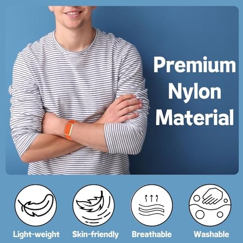 Nylon Straps Compatible with Polar Loop Bands Replacement, Small Orange