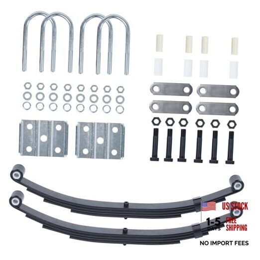 Trailer Leaf Spring Kit,4 Leaf 1750lb Capacity Double Eye Spring for 3500lb