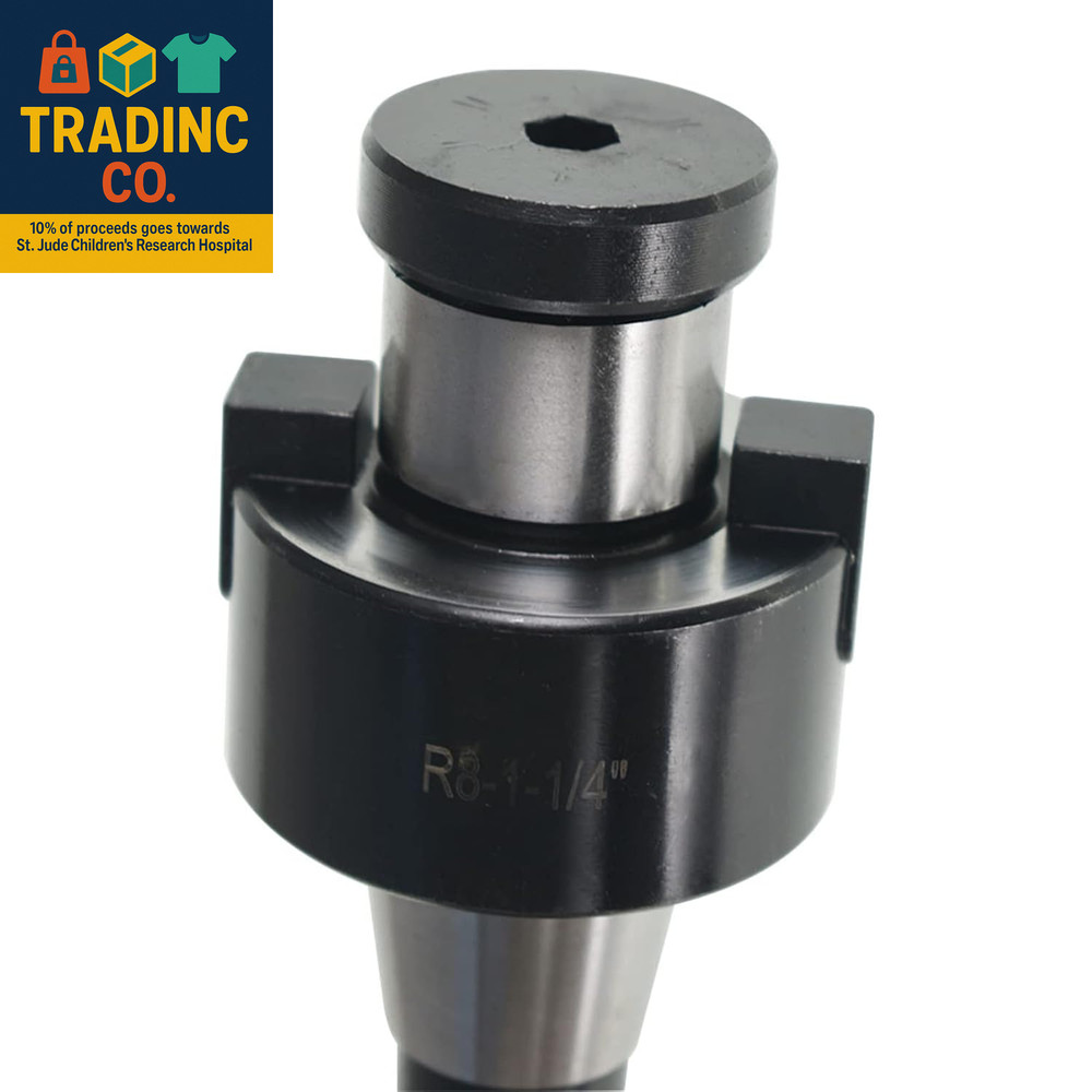 R8 Shank 1-1/4 Inch Shell Mill Arbor Adapter Replacement for Bridgeport Machine