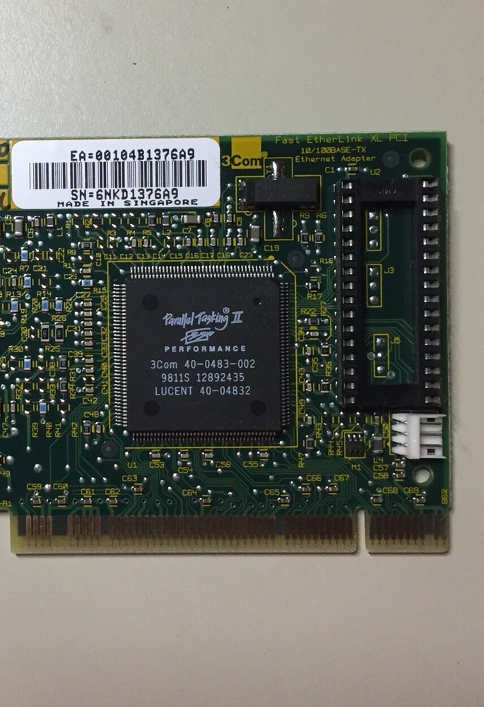 Vintage 3COM Fast Etherlink XL PCI 10/100BASE-TX Ethernet Adapter