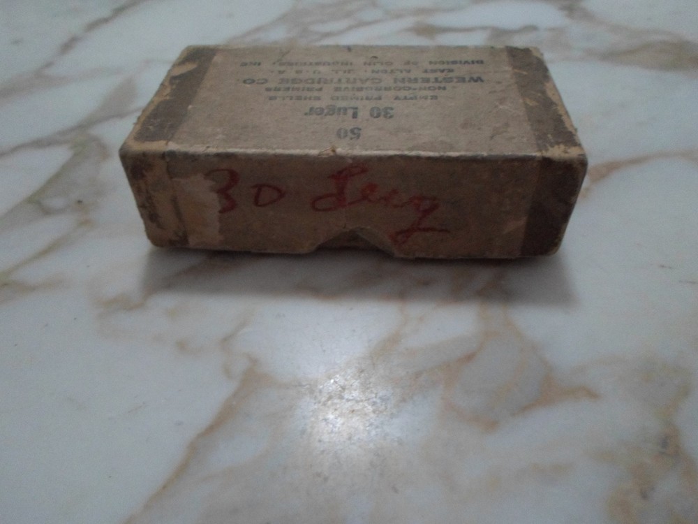 Vintage Western 30 Luger Primed Shell Empty Box