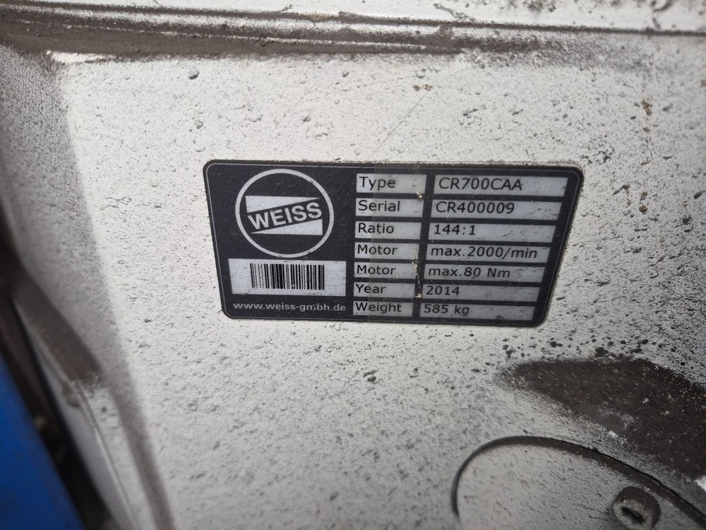 WEISS CR700CAA Heavy-Duty Rotary Indexing Table USED