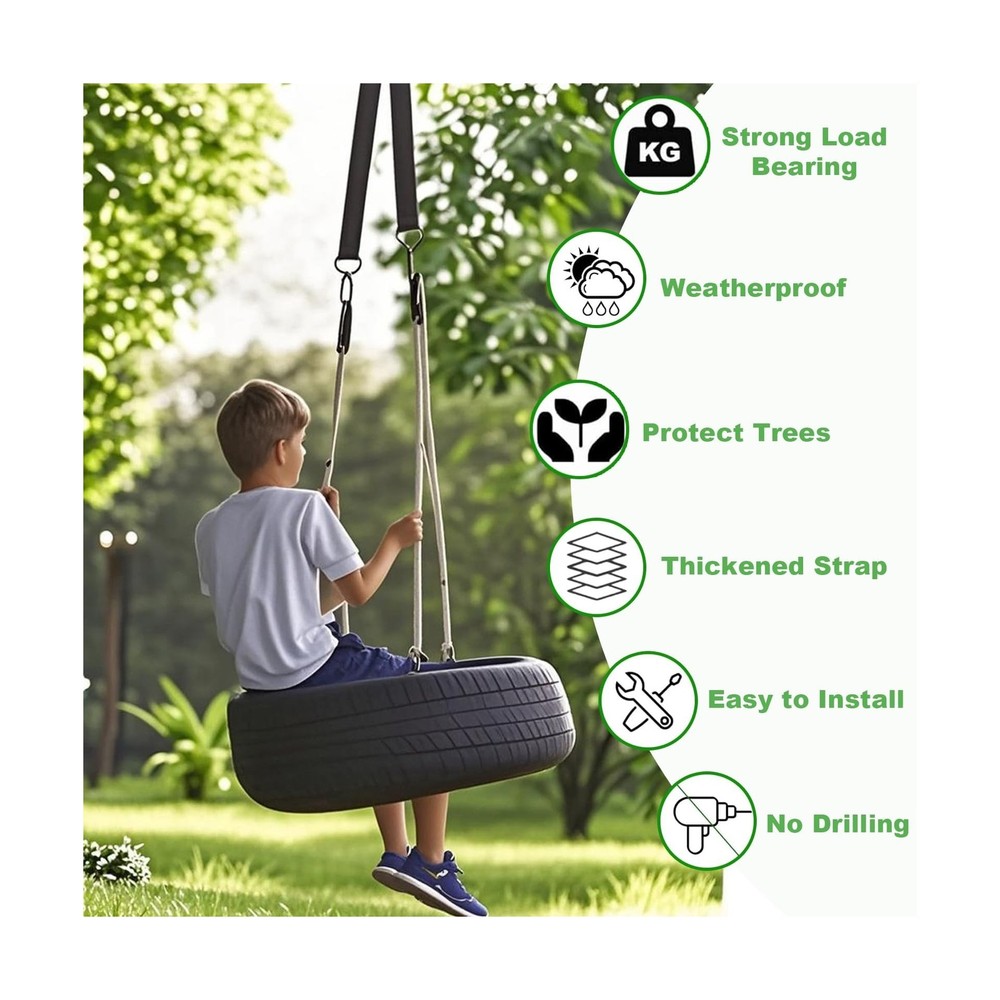 Tree Swing Hammock Straps Kit 3FT, Strong & Durable Tree Swing ... FAST USA SHIP