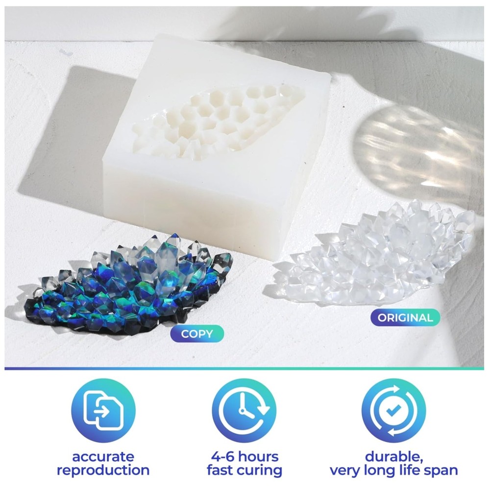 Clear Silicone Mold Making Kit - 140oz Liquid Rubber