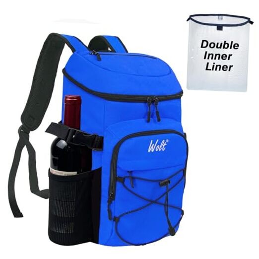 Cooler Backpack,24 Cans Insulated Backpack Cooler Leakproof,Lightweight Navy