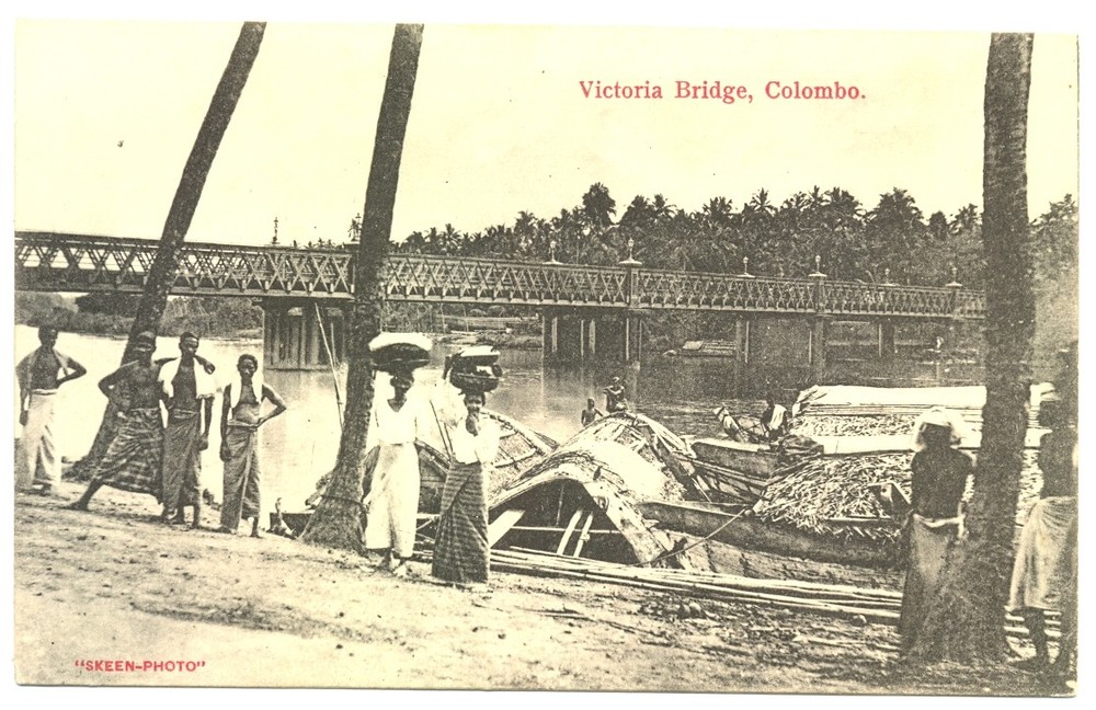 CEYLON 1910 ca -PPC = VICTORIA BRIDGE = -EXTRA FINE