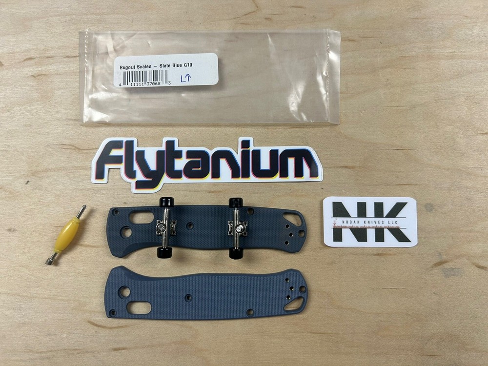 Fingerboard Benchmade Bugout Handle Scales - Slate Blue G10
