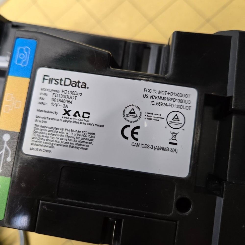 FirstData FD 130 Duo Credit Card Reader 001846064