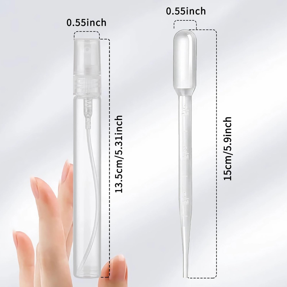 Mini Spray Bottles 5pcs 10ml – Refillable Perfume Atomizer Set