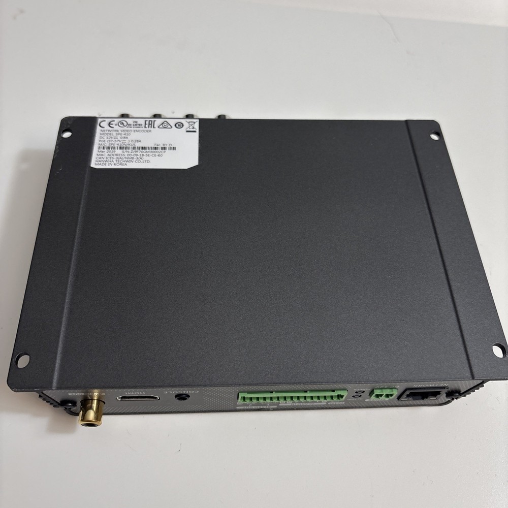 WiseNet SPE-410 Network Video Encoder -No Adapter /Cables (Open Box Unused)