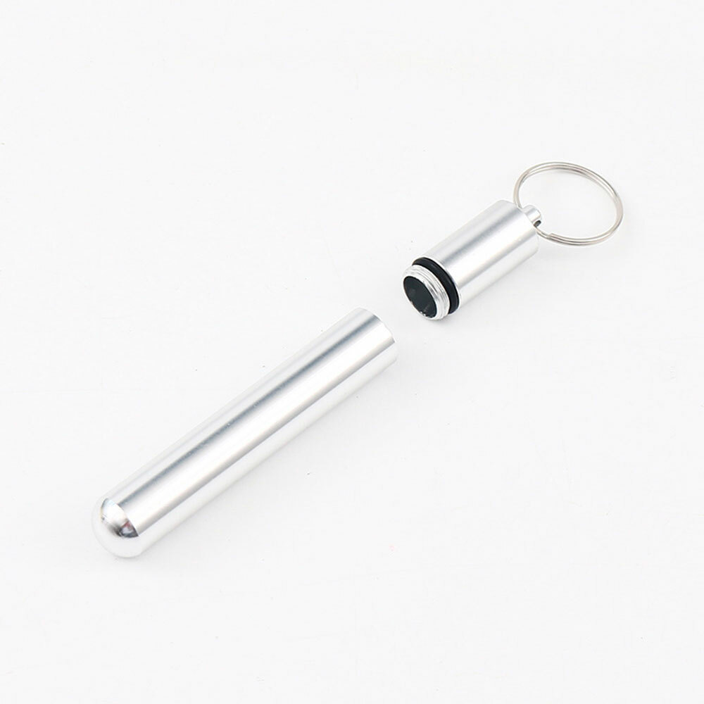 General Keychain Waterproof Pill Box Bottle Holder Container Ear Spoon Tool
