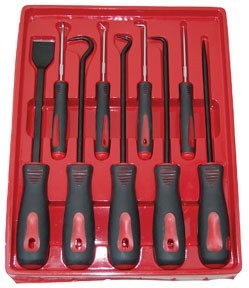 ATD 9pc Scraper + Large + Mini Pick & Hook Set  #8424