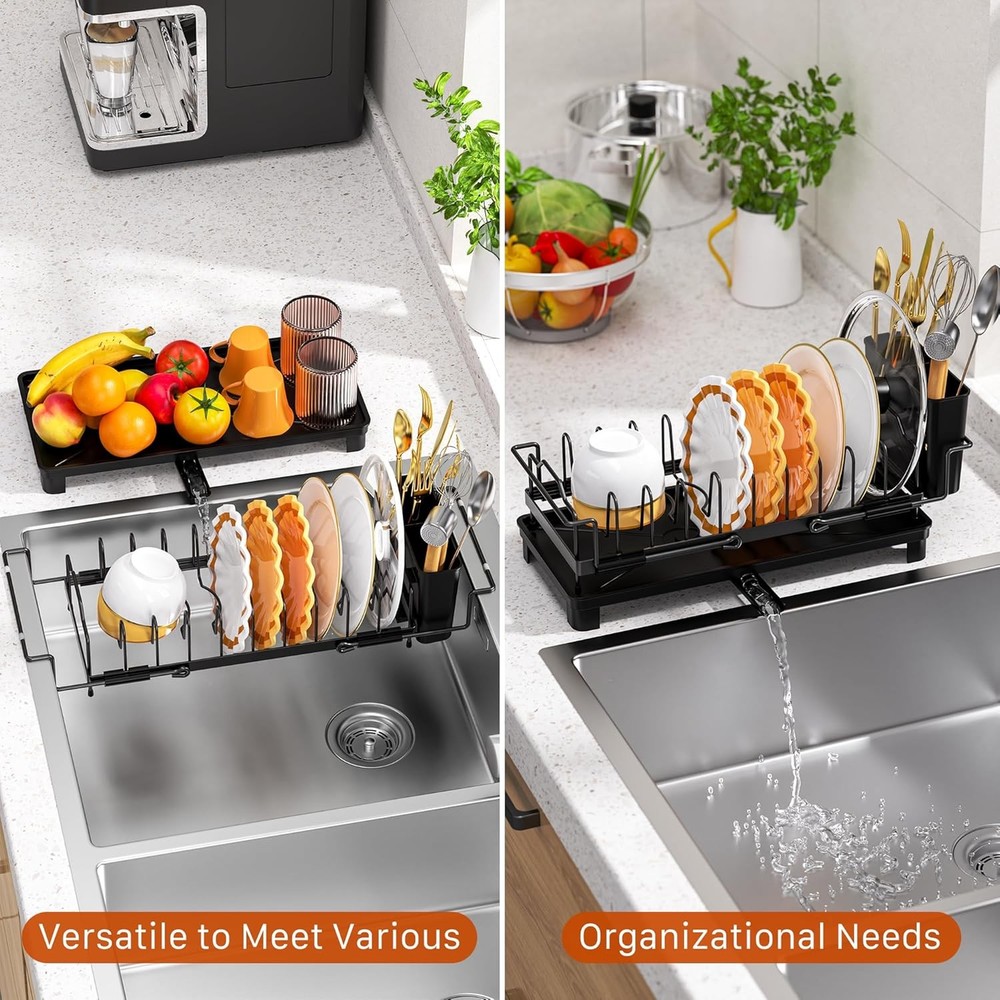Small Dish Drying Rack - Expandable Sink Dish Drying Rack Over Sinks