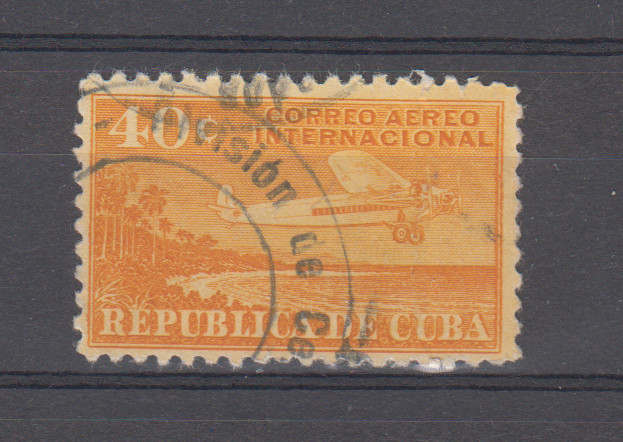 1CUBA  : 1931 - USED - SCOTT # C9    PLANE / AIR MAIL