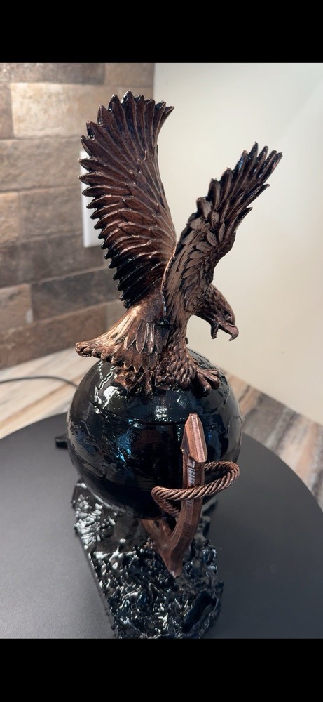 3d Printed USMC Eagle Globe And Anchor Display 9” Height