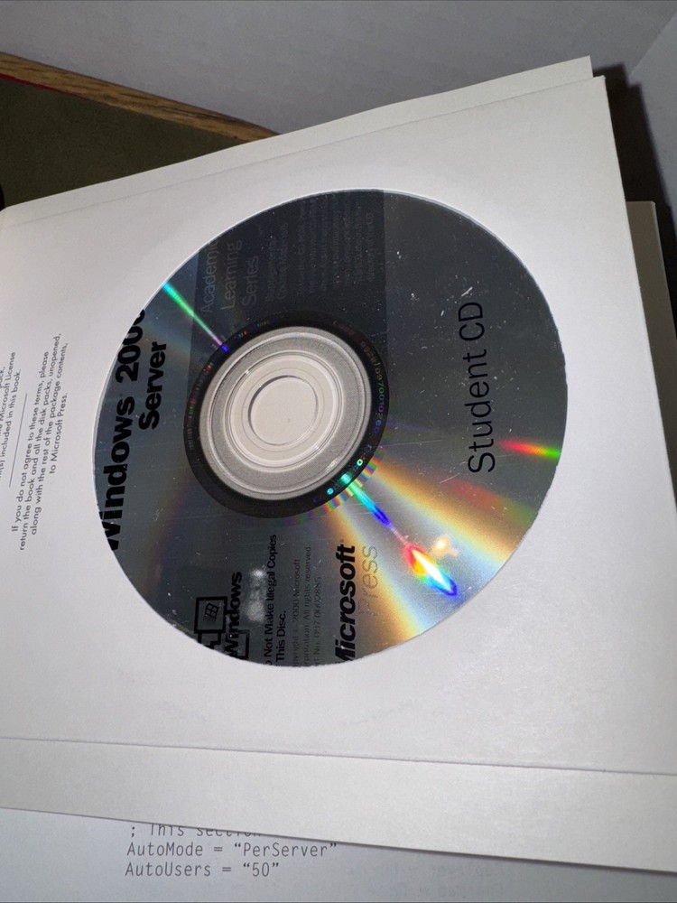 Microsoft Windows Server 2000 New CD ROM Included