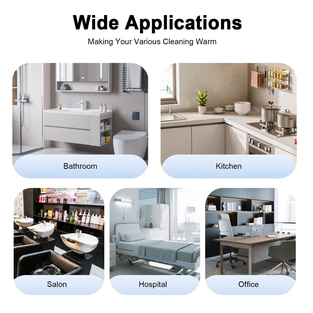 Electric mini tank water heater, instant water heater, adjustable temperature